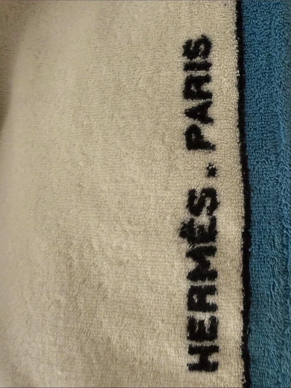 AUTHENTIC HERMES PARIS vintage RARE”COQ”(ROOSTER)Terry cloth cotton beach towel